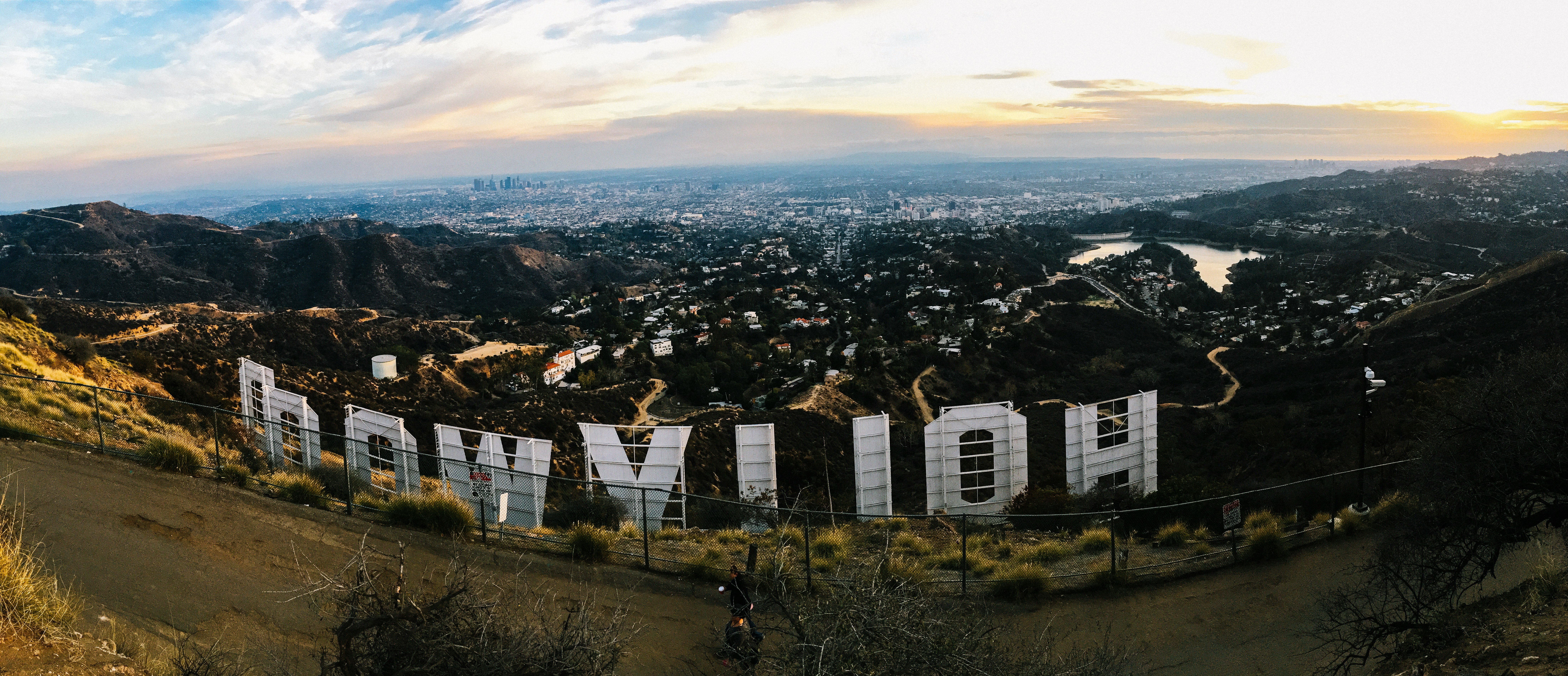 aerial photography of Hollywood California